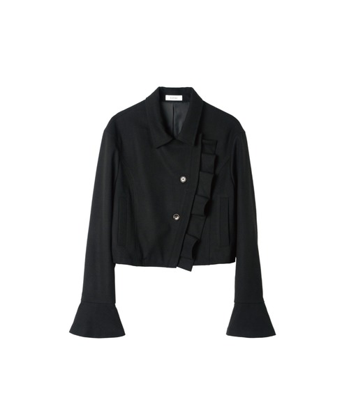 Knuth Marf(クヌースマーフ)の「2way cropped frill jacket(その他アウター・レディース・ブラック/ベージュ・FREE)」の3枚目の写真