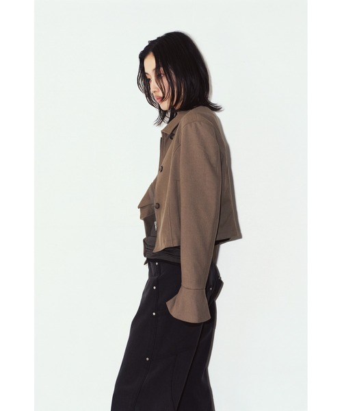 Knuth Marf(クヌースマーフ)の「2way cropped frill jacket(その他アウター・レディース・ブラック/ベージュ・FREE)」の20枚目の写真