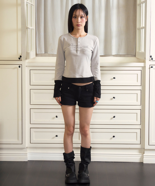 PRENDA（プレンダ）の「ARCHIVE ATELIER レイヤードロングスリーブ グレー（Tシャツ/カットソー・レディース・その他・FREE）」の2枚目の写真
