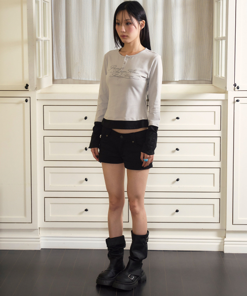 PRENDA（プレンダ）の「ARCHIVE ATELIER レイヤードロングスリーブ グレー（Tシャツ/カットソー・レディース・その他・FREE）」の3枚目の写真