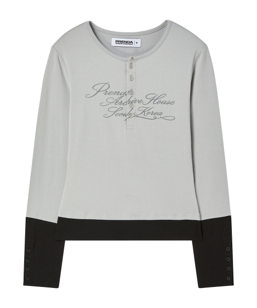PRENDA（プレンダ）の「ARCHIVE ATELIER レイヤードロングスリーブ グレー（Tシャツ/カットソー・レディース・その他・FREE）」の4枚目の写真