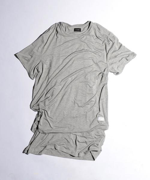 STAMPD(スタンプド)の「<STAMPD(スタンプド)> W/LAYER SCALLOP T/Tシャツ(Tシャツ/カットソー・メンズ・ホワイト/オリーブ/グレー・MEDIUM/SMALL)」の1枚目の写真
