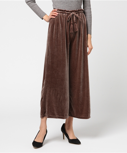 WEGO（ウィゴー）の「WEGO/ベロアワイドパンツ（その他パンツ・レディース・ネイビー/ブラック/ピンク/ライトパープル/ダークブラウン/ベージュ/ワイン/ライトピンク/ライトベージュ・FREE）」の22枚目の写真