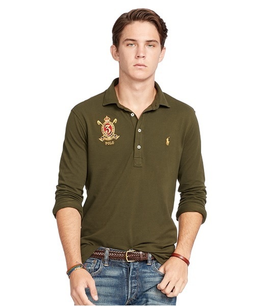 POLO RALPH LAUREN（ポロ ラルフ ローレン）の「ハンプトン ロングスリーブ シャツ（ポロシャツ・メンズ・ネイビー/グリーン/ブラック/レッド系1・LARGE/SMALL/MEDIUM/X-LARGE/X-SMALL）」の2枚目の写真