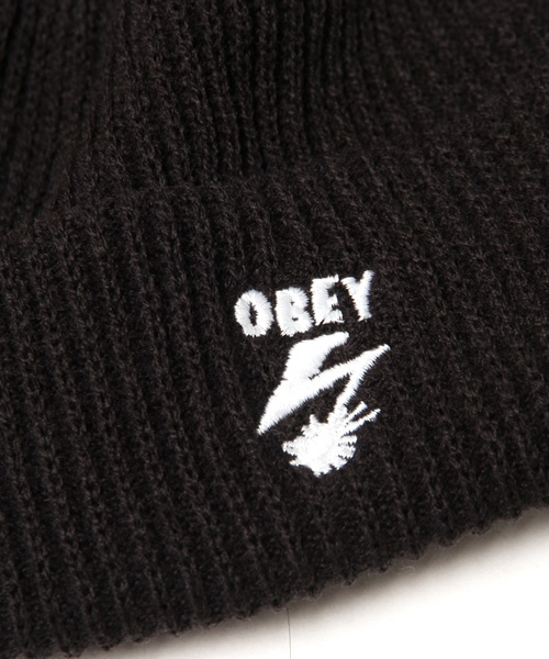 OBEY(オベイ)の「BAD BRAINS BOLT BEANIE(ニットキャップ/ビーニー・メンズ・ブラック・FREE)」の4枚目の写真
