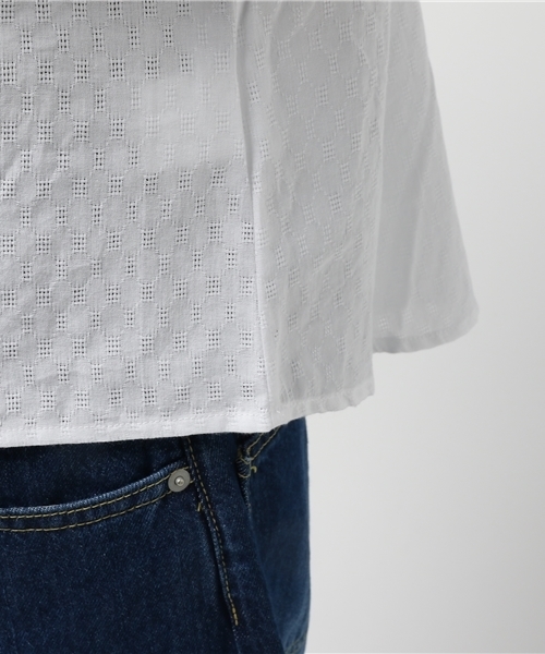 POU DOU DOU（プードゥドゥ）の「バルーン袖ブラウス（シャツ/ブラウス・レディース・ネイビー/オフホワイト/ブルー・3）」の11枚目の写真