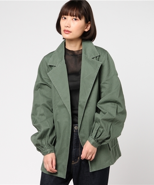 SLY（スライ）の「VOLUME SLEEVE MILITARY JK（その他アウター・レディース・キャメル/カーキ/ライトベージュ・1/2）」の7枚目の写真