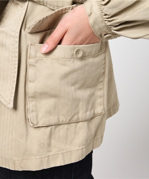 SLY（スライ）の「VOLUME SLEEVE MILITARY JK（その他アウター・レディース・キャメル/カーキ/ライトベージュ・1/2）」の11枚目の写真