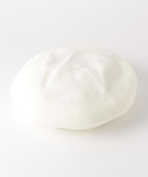 FLAGSTUFF(フラグスタフ)の「【別注】 <FLAGSTUFF> LOGO BERET/ベレー帽 ◆(ハンチング/ベレー帽・メンズ・ホワイト/ブラック・FREE)」の2枚目の写真