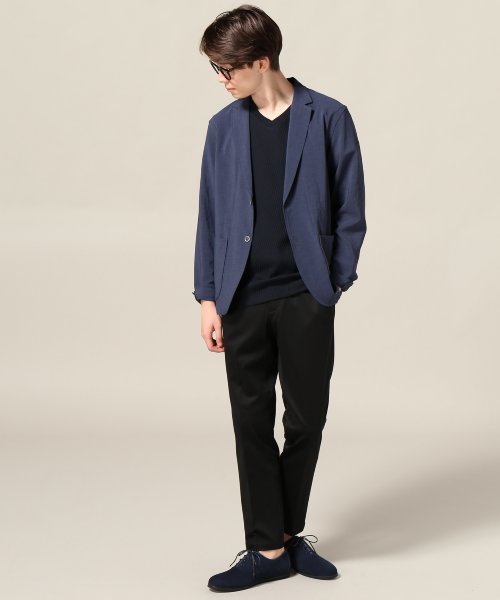 EDIFICE（エディフィス）の「◇リンクス ツイル クルーネック S/S（Tシャツ/カットソー・メンズ・ネイビー/ホワイト/グレー・LARGE/SMALL/MEDIUM）」の6枚目の写真
