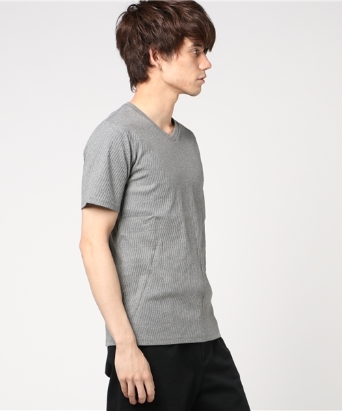 EDIFICE（エディフィス）の「◇リンクス ツイル クルーネック S/S（Tシャツ/カットソー・メンズ・ネイビー/ホワイト/グレー・LARGE/SMALL/MEDIUM）」の7枚目の写真