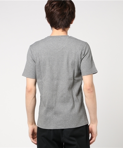 EDIFICE（エディフィス）の「◇リンクス ツイル クルーネック S/S（Tシャツ/カットソー・メンズ・ネイビー/ホワイト/グレー・LARGE/SMALL/MEDIUM）」の8枚目の写真