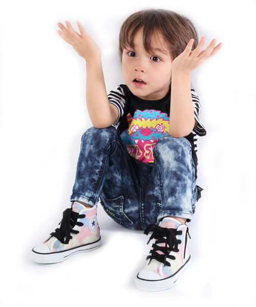 X-girl Stages(エックスガールステージス)の「XGS★×CONVERSE ALL STAR HI(スニーカー・キッズ・マルチ・15cm/16cm/17cm/18cm/19cm)」の2枚目の写真