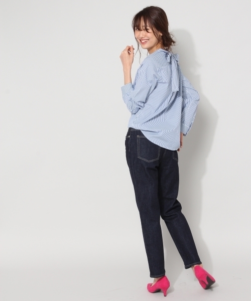 BLISS POINT（ブリスポイント）の「【S～XL展開】STRレギュラーデニム/764544（デニムパンツ・レディース・ネイビー/ダークブルー/ブルー/ブラック・LARGE/SMALL/MEDIUM/X-LARGE）」の16枚目の写真