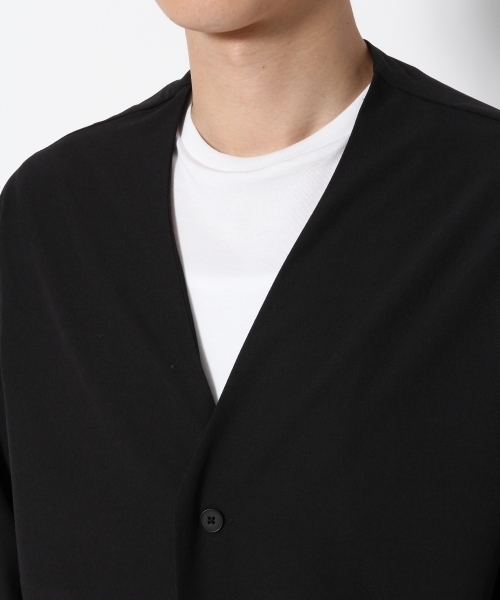 GLOBAL WORK（グローバルワーク）の「ノーカラーシャツカーデ/765448（カーディガン/ボレロ・メンズ・ダークブラウン/ブラック・LARGE/MEDIUM/SMALL）」の8枚目の写真