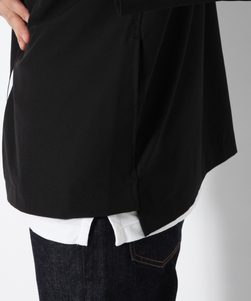 GLOBAL WORK（グローバルワーク）の「ノーカラーシャツカーデ/765448（カーディガン/ボレロ・メンズ・ダークブラウン/ブラック・LARGE/MEDIUM/SMALL）」の3枚目の写真