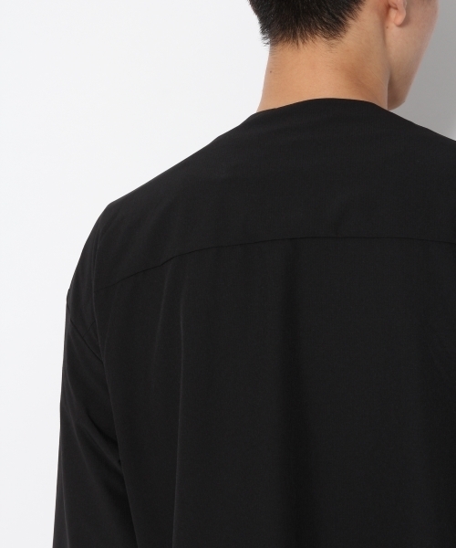 GLOBAL WORK（グローバルワーク）の「ノーカラーシャツカーデ/765448（カーディガン/ボレロ・メンズ・ダークブラウン/ブラック・LARGE/MEDIUM/SMALL）」の11枚目の写真