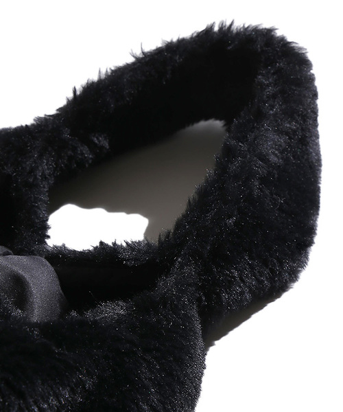 WEGO（ウィゴー）の「WEGO/ファーショッパーバッグ（トートバッグ・レディース・ブラック/グレー/ベージュ/ピンク・FREE）」の5枚目の写真