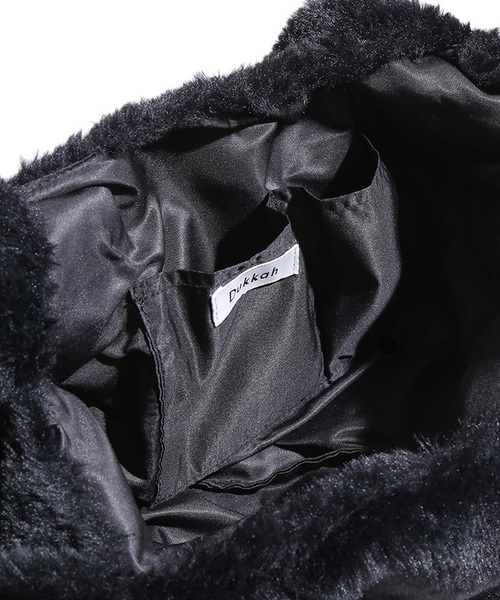 WEGO（ウィゴー）の「WEGO/ファーショッパーバッグ（トートバッグ・レディース・ブラック/グレー/ベージュ/ピンク・FREE）」の7枚目の写真