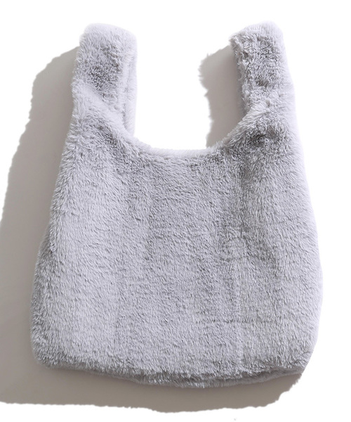 WEGO（ウィゴー）の「WEGO/ファーショッパーバッグ（トートバッグ・レディース・ブラック/グレー/ベージュ/ピンク・FREE）」の12枚目の写真