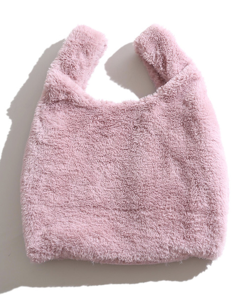 WEGO（ウィゴー）の「WEGO/ファーショッパーバッグ（トートバッグ・レディース・ブラック/グレー/ベージュ/ピンク・FREE）」の10枚目の写真