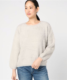 Furryrate | フェザーヤーンパフスリーブニットプルオーバー 		(ニット/セーター)