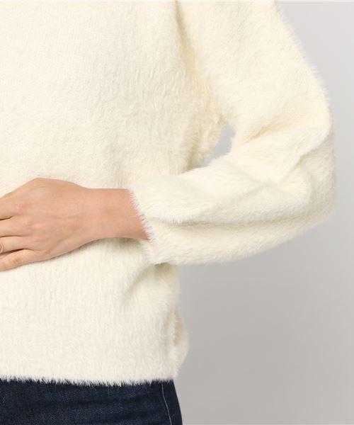 Furryrate(ファーリーレート)の「フェザーヤーンパフスリーブニットプルオーバー【シャギーニット】 (ニット/セーター・レディース・ライトグレー/ブラウン/グリーン/アイボリー/グレー系その他/サックスブルー/ラベンダー・FREE)」の19枚目の写真