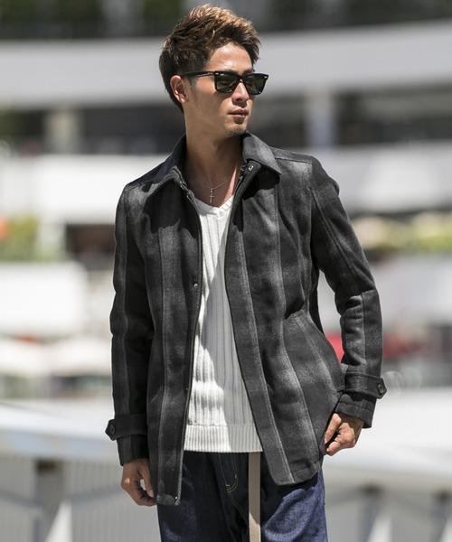 A.S.M（エーエスエム）の「コットンワイドリブ ／ Vネック セーター（ニット/セーター・メンズ・オフホワイト/ブラック/チャコールグレー/ライトグレー/カーキ/ネイビー/キャメル/ワインレッド・48/50）」の22枚目の写真