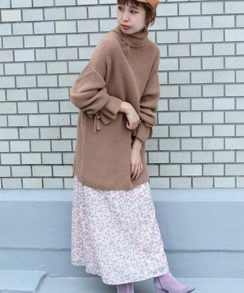 Another Edition(アナザーエディション)の「カタアゼタートル袖リボンPO(ニット/セーター・レディース・イエロー/ライトグレー/ベージュ・FREE)」の17枚目の写真