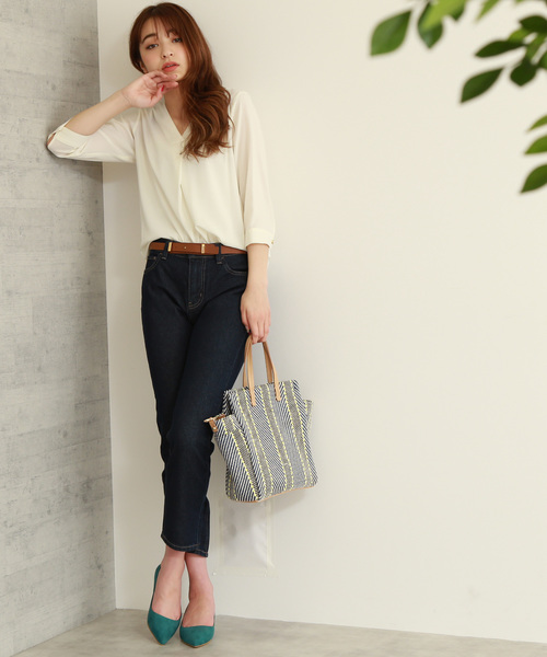 N.（N. Natural Beauty Basic）（エヌエヌナチュラルビューティーベーシック）の「ベーシックテーパードデニム（その他パンツ・レディース・ネイビー/ブルー・SMALL/MEDIUM）」の14枚目の写真