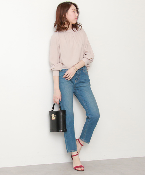 N.（N. Natural Beauty Basic）（エヌエヌナチュラルビューティーベーシック）の「ベーシックテーパードデニム（その他パンツ・レディース・ネイビー/ブルー・SMALL/MEDIUM）」の8枚目の写真