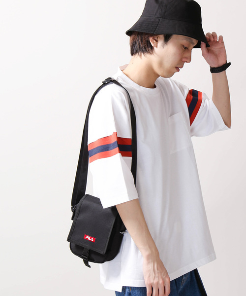 FILA(フィラ)の「∴WEGO/FILA別注フラップミニショルダーバッグ(ショルダーバッグ・メンズ・ブラック/ベージュ/マルチ・FREE)」の16枚目の写真