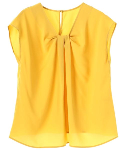 YECCA VECCA（イェッカヴェッカ）の「・タックブラウス（シャツ/ブラウス・レディース・ホワイト/パープル/ネイビー/ブラウン/イエロー・FREE）」の8枚目の写真