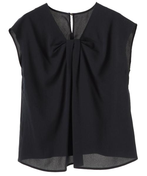 YECCA VECCA（イェッカヴェッカ）の「・タックブラウス（シャツ/ブラウス・レディース・ホワイト/パープル/ネイビー/ブラウン/イエロー・FREE）」の9枚目の写真