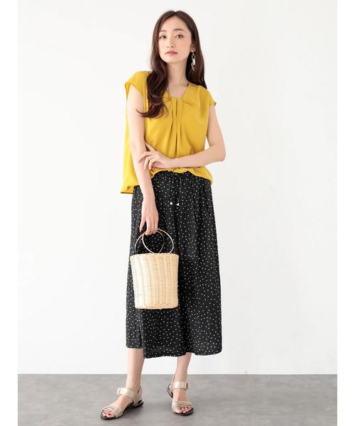 YECCA VECCA（イェッカヴェッカ）の「・タックブラウス（シャツ/ブラウス・レディース・ホワイト/パープル/ネイビー/ブラウン/イエロー・FREE）」の11枚目の写真