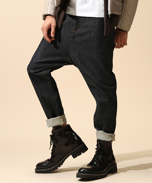 ato（アトウ）の「13oz SARROUEL DENIM（デニムパンツ・メンズ・ブラック/ネイビー/ホワイト/グレー・48/46/44）」の2枚目の写真