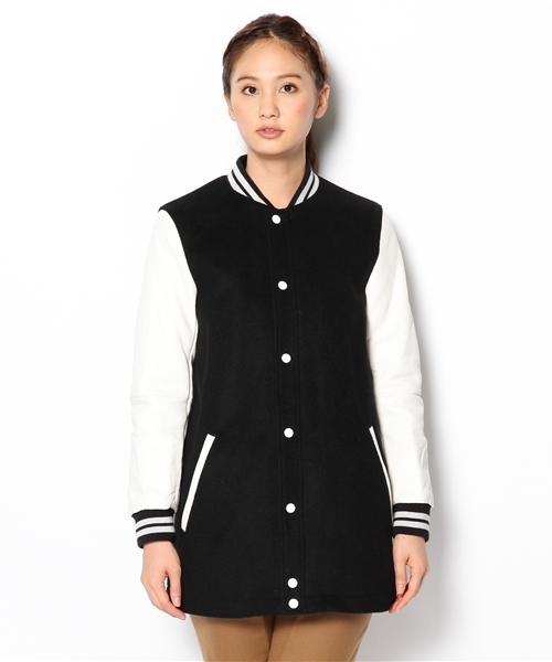 BEAUTY&YOUTH UNITED ARROWS（ビューティーアンドユースユナイテッドアローズ）の「BYBC FACTOTUM femme 別注スタジアムジャンパー ◆（スタジャン・レディース・グレー/ネイビー・36）」の3枚目の写真