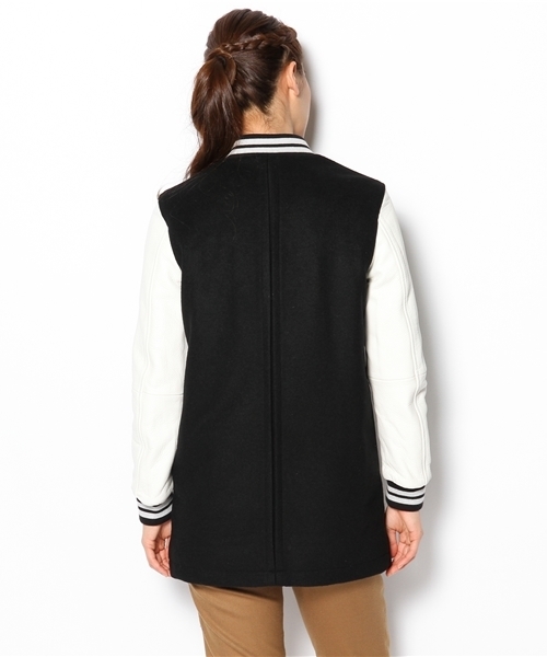 BEAUTY&YOUTH UNITED ARROWS（ビューティーアンドユースユナイテッドアローズ）の「BYBC FACTOTUM femme 別注スタジアムジャンパー ◆（スタジャン・レディース・グレー/ネイビー・36）」の5枚目の写真