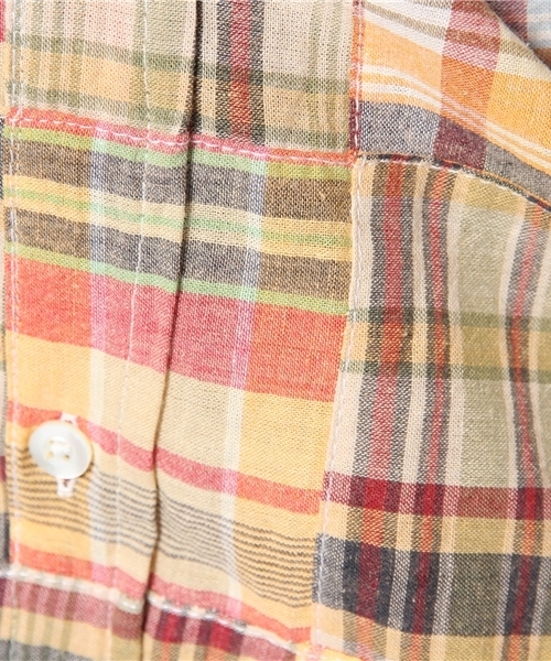 laule'a sunny side store(ラウレアサニーサイドストア)の「パッチワークロングシャツワンピース(シャツワンピース・レディース・レッド/ブルー/オレンジ・FREE)」の11枚目の写真
