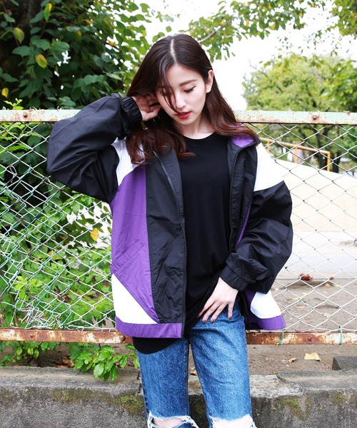 WESTSEA（ウエストシー）の「WEB限定　別注 切替 ナイロン トラックジャケット（ナイロンジャケット・メンズ・ブラック/ネイビー/パープル系その他2/ブルー系その他/ブルー/ブラック系その他/ベージュ/ブルー系その他3/ブルー系その他4/パープル系その他/ブルー系その他2/ベージュ系その他/ブルー系その他5/ブラック系その他2/パープル系その他3/パープル・M/L/XL）」の15枚目の写真