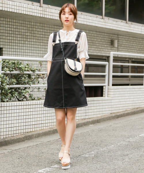 Heather（ヘザー）の「チノミニサロペットワンピース 835859