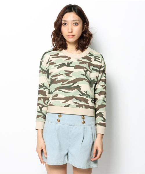 Khaju(カージュ)の「Khaju:カモプルオーバー(Tシャツ/カットソー・レディース・ベージュ/カーキ・ONE SIZE)」の5枚目の写真