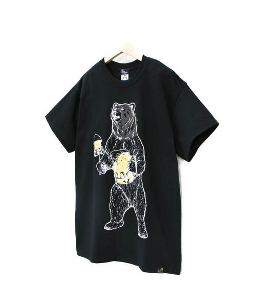 go slow caravan（ゴースローキャラバン）の「オーロラプリント SS TEE マスくまン（Tシャツ/カットソー・メンズ・ホワイト/ブラック・MEDIUM/LARGE/X-LARGE）」の11枚目の写真