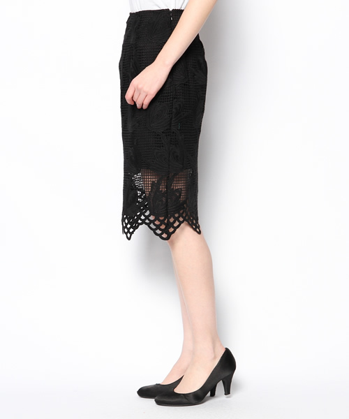 FREE'S SHOP（フリーズショップ）の「レースペンシルスカート（スカート・レディース・ブラック/ブルー/ホワイト・SMALL/MEDIUM）」の9枚目の写真