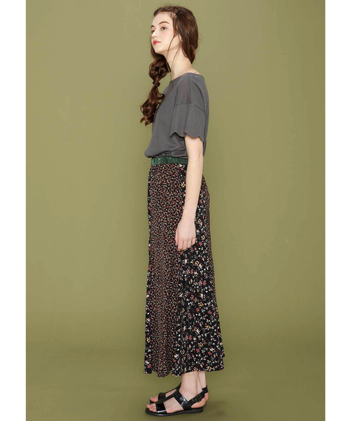 シロップ．（シロップ．）の「ワッフル素材の吸水速乾スカラップＴシャツ（Tシャツ/カットソー・レディース・チャコール/グリーン・MEDIUM/XX-LARGE/SMALL/LARGE/X-LARGE）」の4枚目の写真