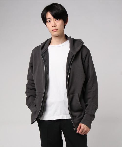 LES TIEN(レスティエン)の「LES TIEN CROPPED ZIP HOODIE (CF-1011)(パーカー・メンズ・ブラック/ネイビー/ヘザーグレー/ブラック系その他・LARGE/MEDIUM)」の5枚目の写真