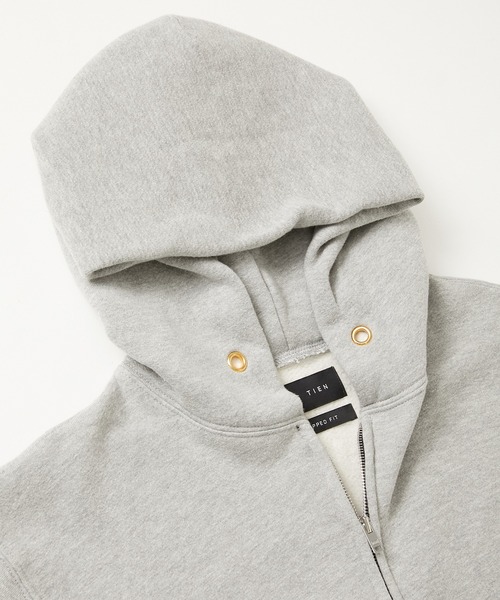LES TIEN(レスティエン)の「LES TIEN CROPPED ZIP HOODIE (CF-1011)(パーカー・メンズ・ブラック/ネイビー/ヘザーグレー/ブラック系その他・LARGE/MEDIUM)」の12枚目の写真