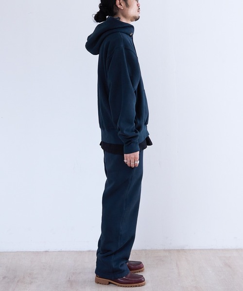LES TIEN（レスティエン）の「LES TIEN CROPPED ZIP HOODIE (CF-1011)（パーカー・メンズ・ブラック/ネイビー/ヘザーグレー/ブラック系その他/ブラック系その他2・LARGE/MEDIUM）」の9枚目の写真