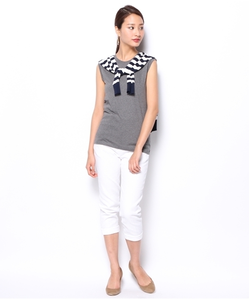 ESTNATION bis（エストネーションビス）の「ESTNATION bis カットソー（Tシャツ/カットソー・レディース・オフホワイト/ブラック/チャコールグレー/グリーン/ブルー/ピンク・38）」の13枚目の写真