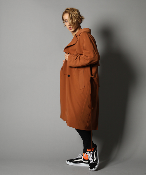 セール】ルーズフィットトレンチコート/オーバーサイズ コート